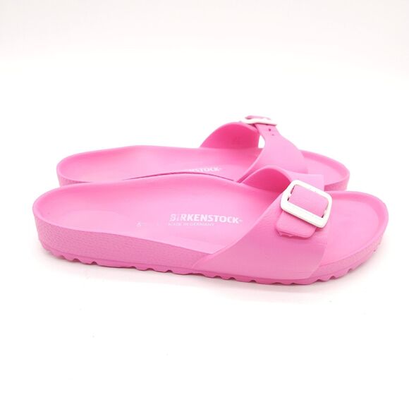Birkenstock (Womens US 6 EU 37) Madrid‎ Eva Pink Slip On Slides Sandals Strap - Picture 5 of 9